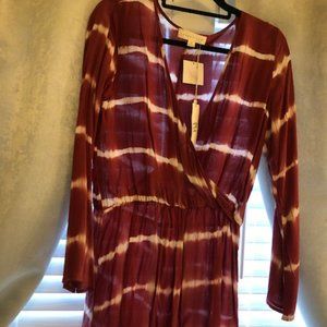 Lovestitch  Tie-dye long sleeve romper NWT